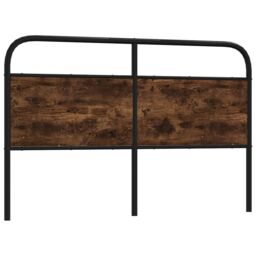 Berkfield Home Headboard Smoked Oak 160 cm Steel & Engineered Wood in Brown