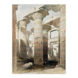 Artery8 David Roberts Framed Wall Art Karnak Temple Great Hypostyle Hall in Beige - Size: A4 - thumbnail 3