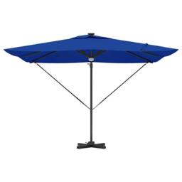 Berkfield Home Cantilever Roma Parasol with LEDs Azure Blue 286x285x270 cm Aluminium - Size: 286 x 285 x 270 cm - thumbnail 6