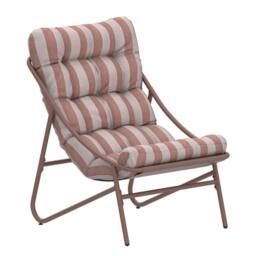 Charles Bentley Porto Terracotta Stripe 2 Seater Bistro Set - thumbnail 6