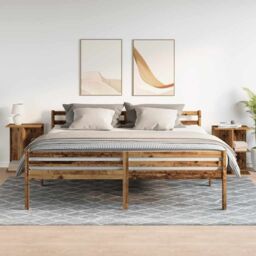 Berkfield Home Bedside Tables 2 pcs Old Wood 46.5x29x61 cm Engineered Wood in Brown - thumbnail 3