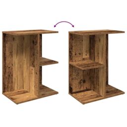 Berkfield Home Bedside Tables 2 pcs Old Wood 46.5x29x61 cm Engineered Wood in Brown - thumbnail 8