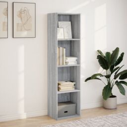 Berkfield Home Bookcase Grey Sonoma 40x30x152 cm Engineered Wood - Size: 40 x 30 x 152 cm - thumbnail 3