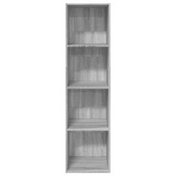 Berkfield Home Bookcase Grey Sonoma 40x30x152 cm Engineered Wood - Size: 40 x 30 x 152 cm - thumbnail 4