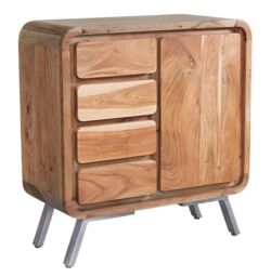 IH Design Daizha Metal & Wood Medium Sideboard in Brown - thumbnail 2