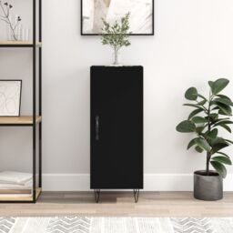 Berkfield Home Sideboard Black 34.5x34x90 cm Engineered Wood - thumbnail 1