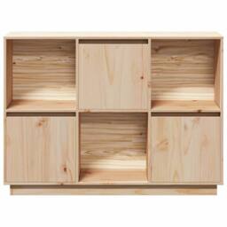 Berkfield Home Sideboard 110.5x35x80 cm Solid Wood Pine in Natural - thumbnail 6