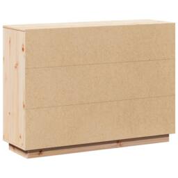 Berkfield Home Sideboard 110.5x35x80 cm Solid Wood Pine in Natural - thumbnail 9
