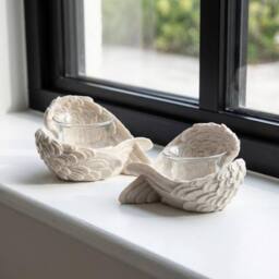 Garden Greatness Serenity Angel Wings Votive Holder Duo - Size: 1 Pack - thumbnail 2