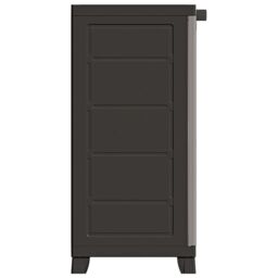 Berkfield Home Plastic Cabinet 65x45x97 cm in Grey - Size: 65 x 45 x 97 cm - thumbnail 4