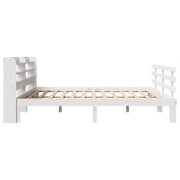 Berkfield Home Beautiful Bed Frame with Headboard without Mattress White 180x200 - Size: Super King - thumbnail 7