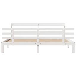 Berkfield Home Beautiful Bed Frame with Headboard without Mattress White 180x200 - Size: Super King - thumbnail 4