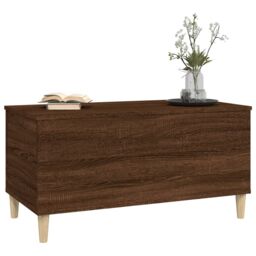 Berkfield Home Coffee Table Brown Oak 90x44.5x45 cm Engineered Wood - thumbnail 4