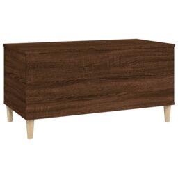 Berkfield Home Coffee Table Brown Oak 90x44.5x45 cm Engineered Wood - thumbnail 6