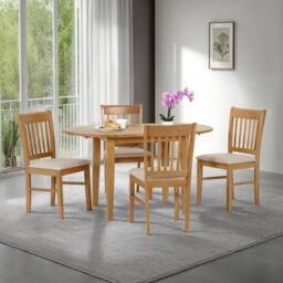Seconique Oxford Extending Dining Set in Natural - thumbnail 1
