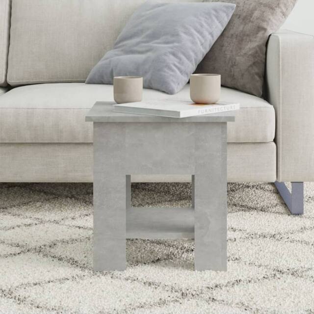Berkfield Home Modern Coffee Table Concrete Grey 40x40x42 cm Engineered Wood - Size: 40 x 40 x 42 cm - image 1