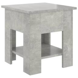Berkfield Home Modern Coffee Table Concrete Grey 40x40x42 cm Engineered Wood - Size: 40 x 40 x 42 cm - thumbnail 3