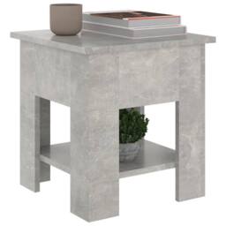 Berkfield Home Modern Coffee Table Concrete Grey 40x40x42 cm Engineered Wood - Size: 40 x 40 x 42 cm - thumbnail 4