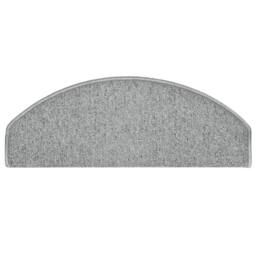 Berkfield Home Carpet Stair Treads 15 pcs Light Grey 65x24x4 cm - Size: Medium - thumbnail 5