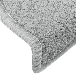 Berkfield Home Carpet Stair Treads 15 pcs Light Grey 65x24x4 cm - Size: Medium - thumbnail 6