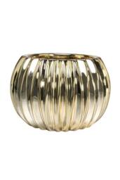 KDMD Gold Elecroplated Ribbed Orchid Pot 18.3cm - thumbnail 2