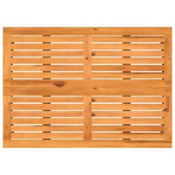 Berkfield Home Garden Table with Acacia Wood Top Grey 105x75x72 cm Poly Rattan - Size: 105 x 75 x 72 cm - thumbnail 8