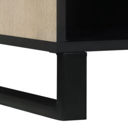 Berkfield Home Media Storage Cabinets & Racks with Shelf with Storage with Door White & Black - thumbnail 8