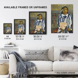 "Artery8 The Ancestors of Tehamana Paul Gauguin Framed Wall Art Print - Size: W12"" x H16""" - thumbnail 3