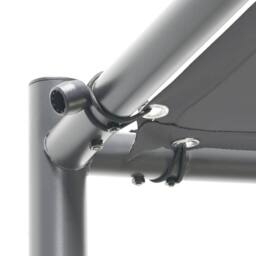 Wyld and Coco Rectangular Pergola Pavilion Dark Grey Polyester Powder Coat Steel - thumbnail 5