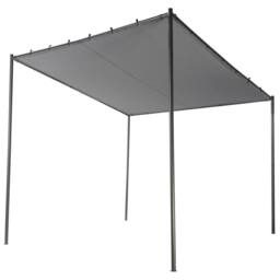 Wyld and Coco Rectangular Pergola Pavilion Dark Grey Polyester Powder Coat Steel - thumbnail 3