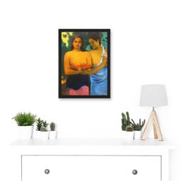 Artery8 Paul Gauguin Two Tahitian Women Old Master Painting Artwork Framed Wall Art Print A4 in Black - thumbnail 2