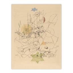 Artery8 Paul Klee Framed Wall Art Hope & Destruction Abstract Painting in Beige - Size: A4 - thumbnail 3