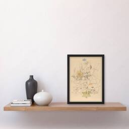 Artery8 Paul Klee Framed Wall Art Hope & Destruction Abstract Painting in Beige - Size: A4 - thumbnail 2