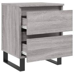 Berkfield Home Bedside Cabinet Grey Sonoma 40x35x50 cm Engineered Wood - Size: 40 x 35 x 50 cm - thumbnail 6