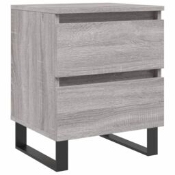 Berkfield Home Bedside Cabinet Grey Sonoma 40x35x50 cm Engineered Wood - Size: 40 x 35 x 50 cm - thumbnail 2