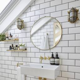Industville Bulkhead Outdoor & Bathroom Oval Wall Light - 6 Inch - Brass in Metallic Gold - Size: 6 inches - thumbnail 5