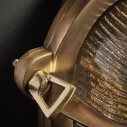 Industville Bulkhead Outdoor & Bathroom Oval Wall Light - 6 Inch - Brass in Metallic Gold - Size: 6 inches - thumbnail 2
