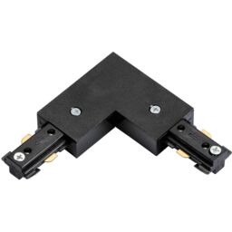 Loops Commercial Track Light L Corner Connector - 107mm x 107mm - Black Pc Rail System - thumbnail 3
