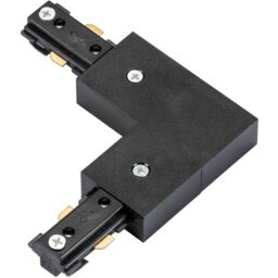 Loops Commercial Track Light L Corner Connector - 107mm x 107mm - Black Pc Rail System - thumbnail 4