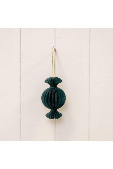 KDMD Set of 3 Dark Green Candy Baubles - image 1