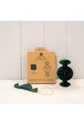 KDMD Set of 3 Dark Green Candy Baubles - thumbnail 2