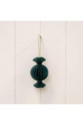 KDMD Set of 3 Dark Green Candy Baubles - thumbnail 1