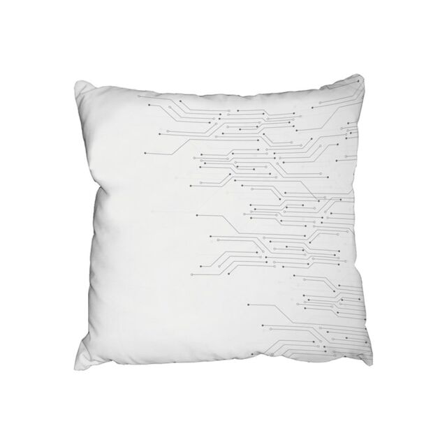Benjamin Tate Design digital background with technology circuit board (Outdoor Cushion)