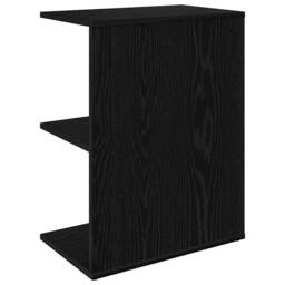 Berkfield Home Elegant Bedside Table Black Oak 46.5x29x61 cm Engineered Wood - thumbnail 6
