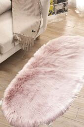 Living and Home 60Cm x 90Cm Bendel Handmade Shag Pink Rug - Size: 60 cm x 90 cm - thumbnail 1