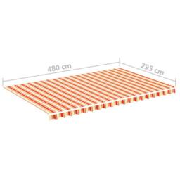 Berkfield Home Replacement Fabric for Awning Yellow & Orange 5x3 m - thumbnail 6