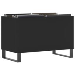 Berkfield Home Record Cabinet Black 74.5x38x48 cm Engineered Wood - thumbnail 1