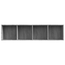 Berkfield Home Book Cabinet/TV Cabinet Grey Sonoma 143x30x36cm Engineered Wood - Size: 143 x 30 x 36 cm - thumbnail 6