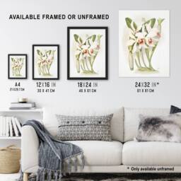 Artery8 Frederick Sander Laelia Euspatha Orchid Flowers Framed Wall Art Print - Size: A4 - thumbnail 3