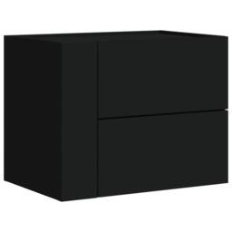Berkfield Home Wall-mounted Bedside Cabinets 2 pcs Black 45x30x35 cm - Size: 45 x 30 x 35 cm - thumbnail 5